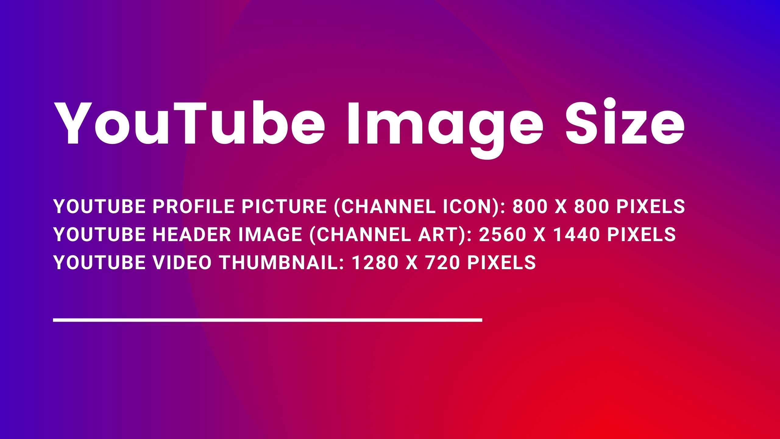 Youtube image size