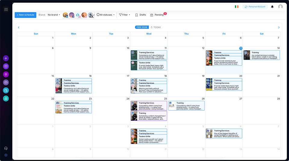 feedalpha schedule post